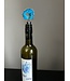 Geode Wine Bottle Toppers Gold Plated, Blue