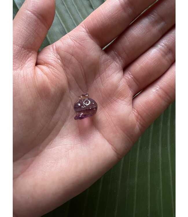 Mini Fluorite Astronaut with Planet
