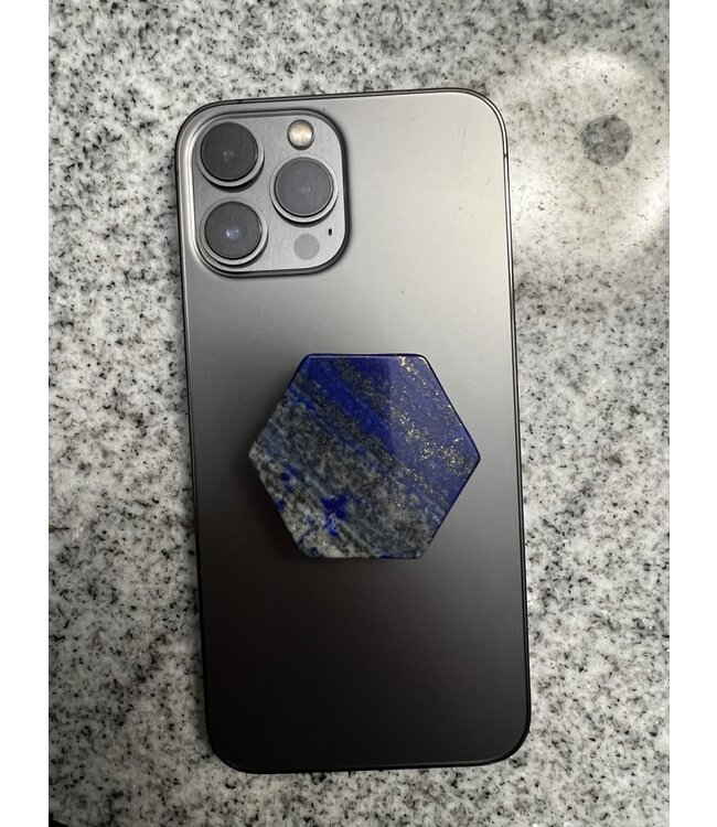 Lapis Lazuli Hexagon Phone Grip