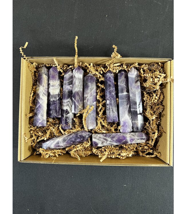 Chevron Amethyst Points 1KG bulk lot