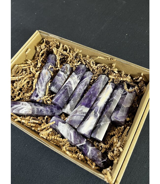 Chevron Amethyst Points 1KG bulk lot