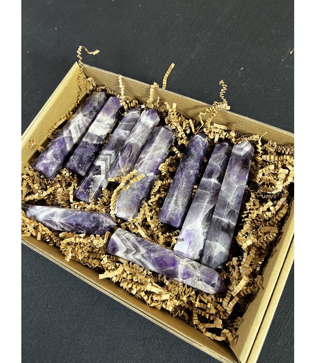 Chevron Amethyst Points 1KG bulk lot