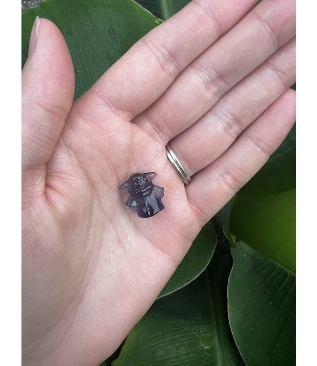 Mini Fluorite Yoda