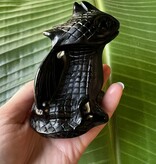 X-Large Toothless Carving, Black Obsidian