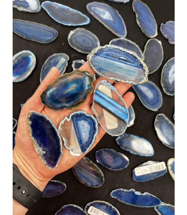 Agate Slice Size #0 Blue