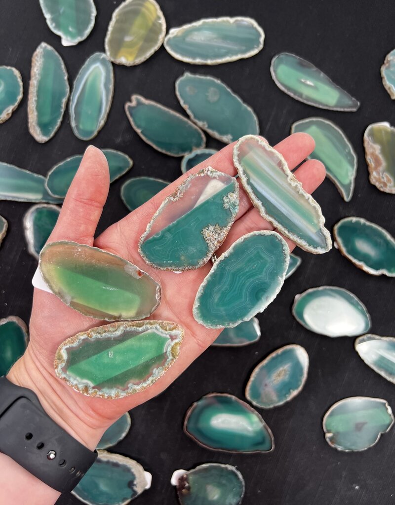 Agate Slice Size #0 Green