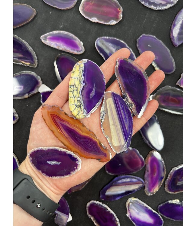 Agate Slice Size #0 Purple