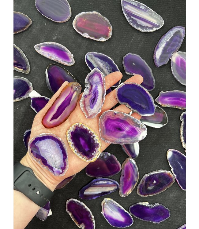 Agate Slice Size #0 Purple