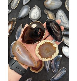 Green agate shop slices bulk