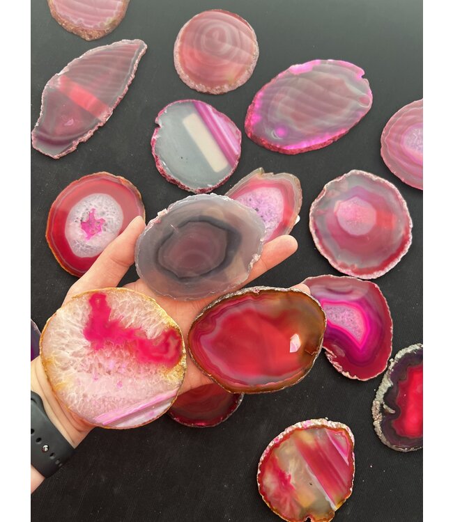 Agate Slice Size #2 Pink