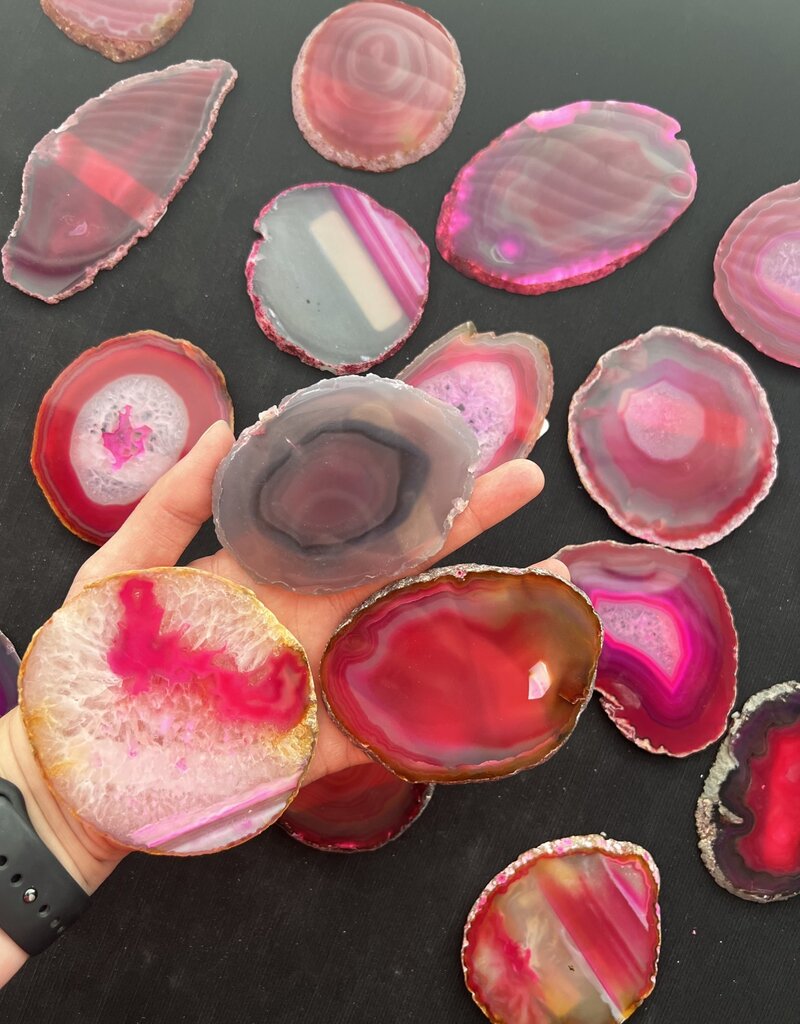 Agate Slice Size #2 Pink