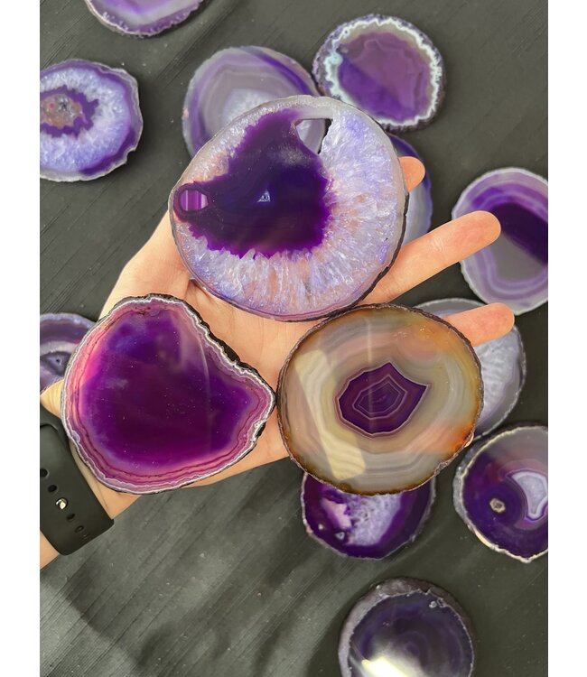 Agate Slice Size #2 Purple