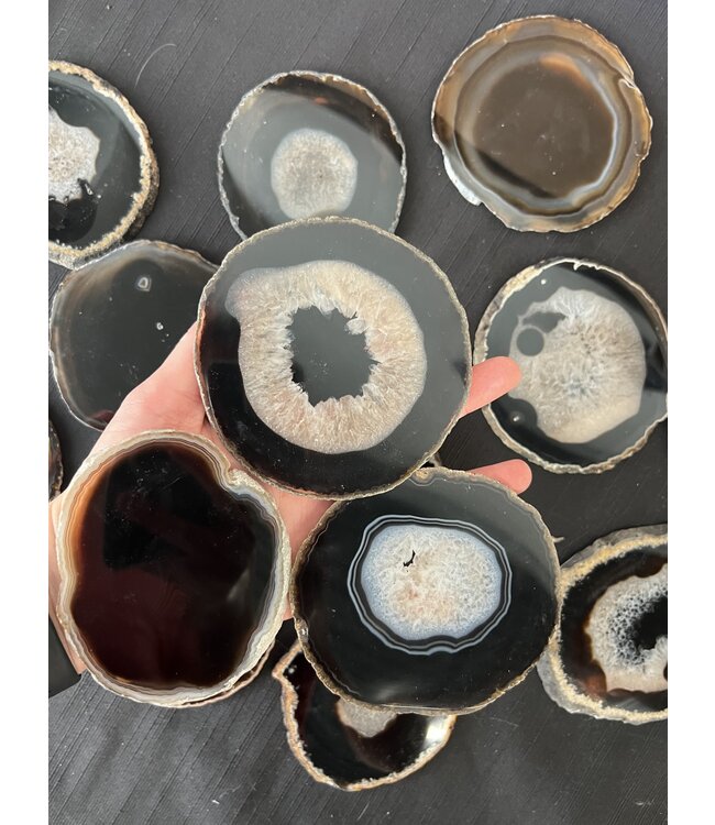 Agate Slice Size #3 Black/Brown