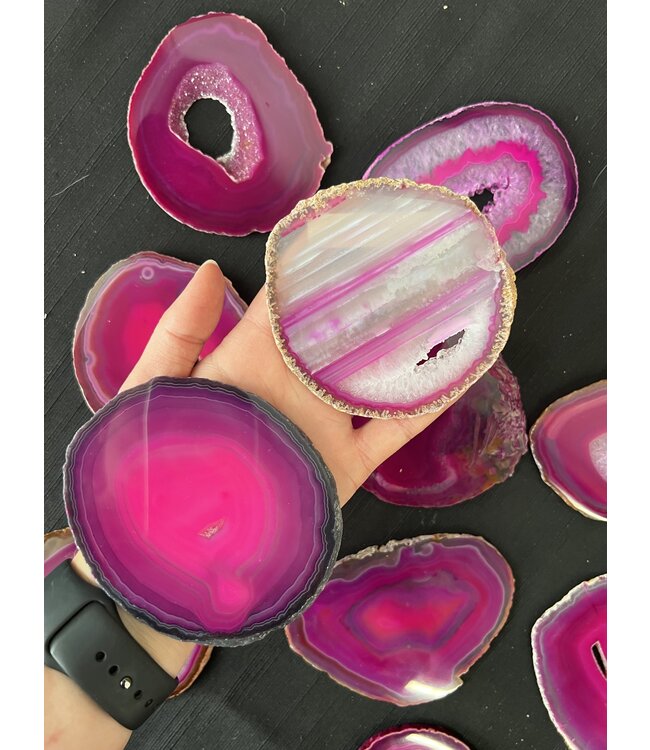Agate Slice Size #3 Pink