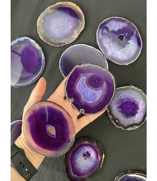 Agate Slice Size #3 Purple