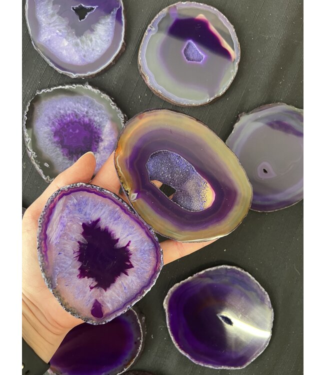 Agate Slice Size #3 Purple