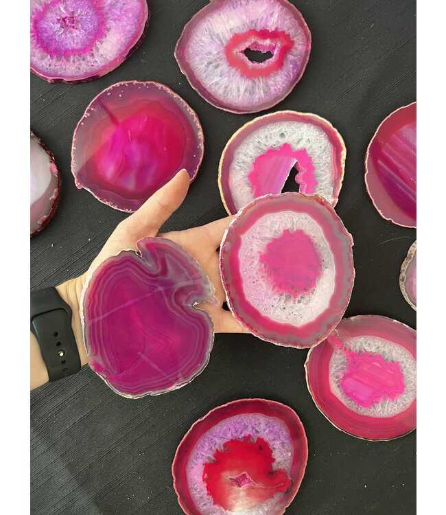 Agate Slice Size #4 Pink