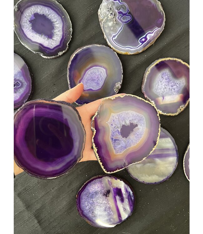 Agate Slice Size #4 Purple
