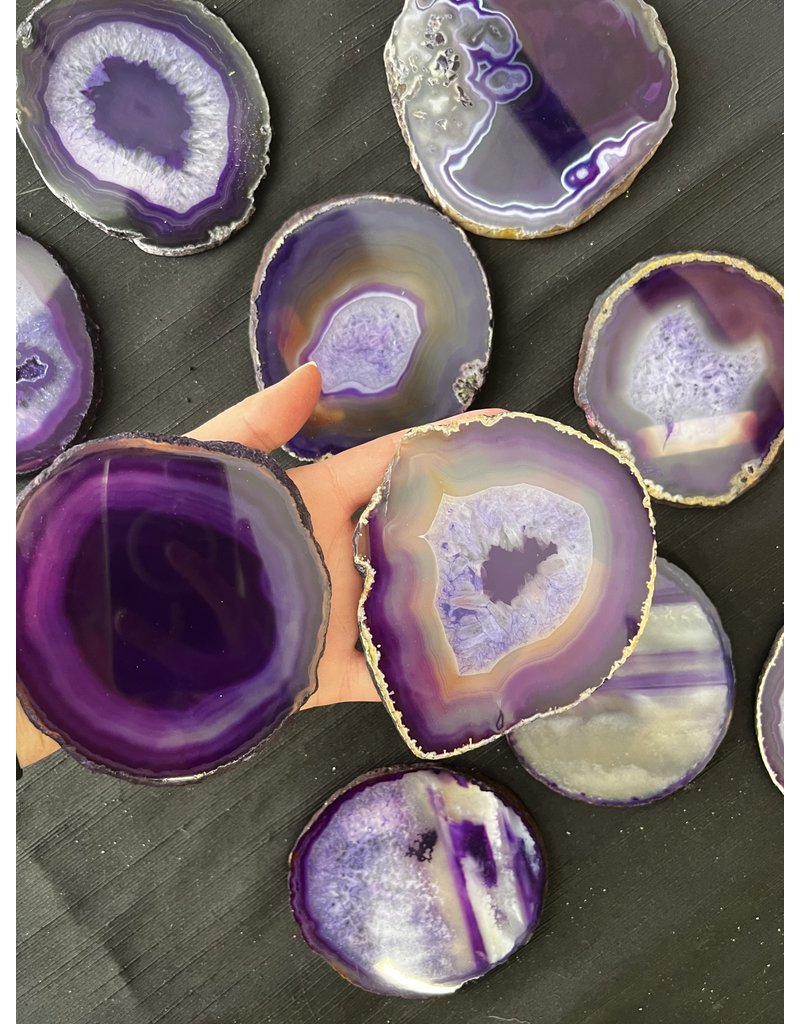 Agate Slice Size #4 Purple