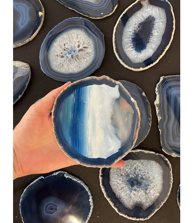 Agate Slice Size #6 Blue