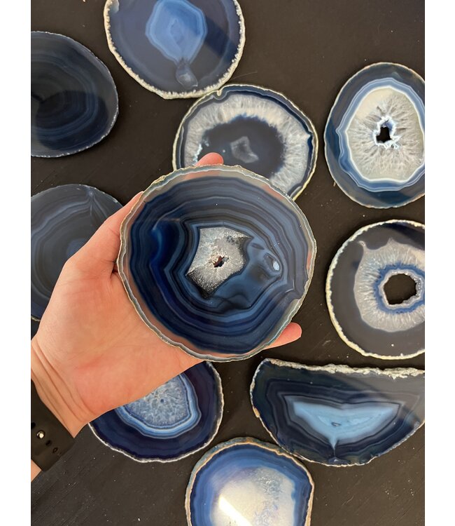 Agate Slice Size #5 Blue
