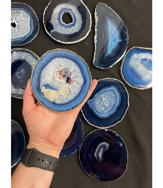 Agate Slice Size #5 Blue