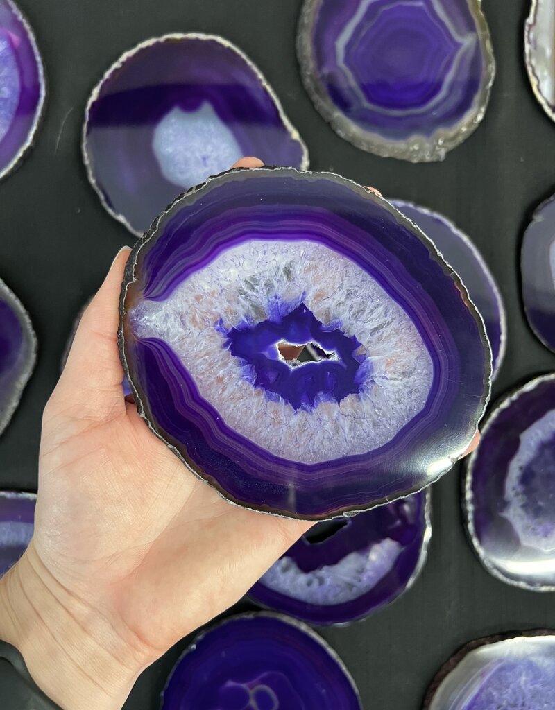 Agate Slice Size #6 Purple