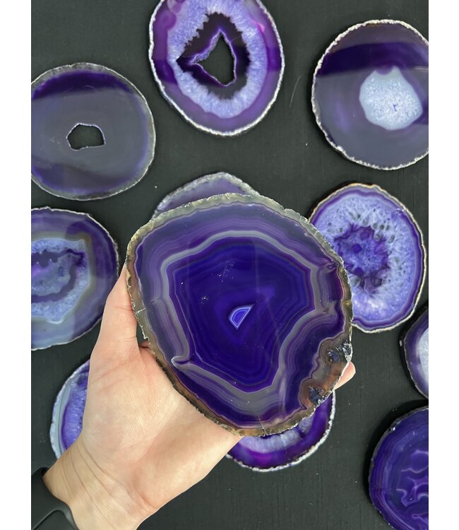 Agate Slice Size #6 Purple