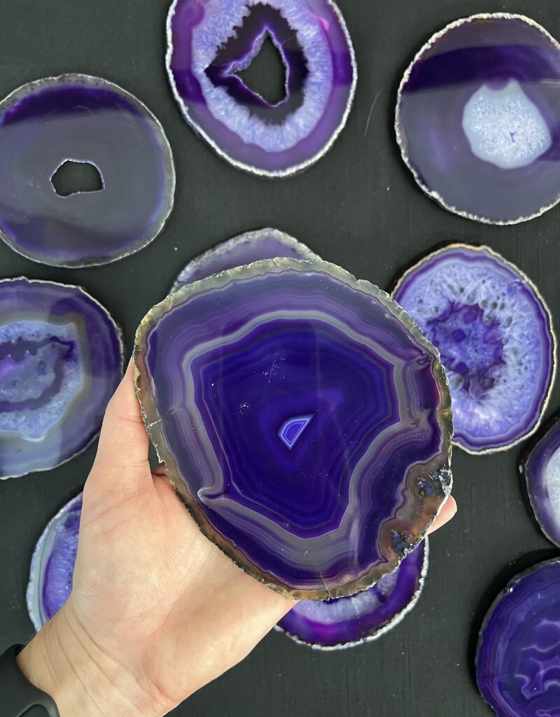 Agate Slice Size #6 Purple