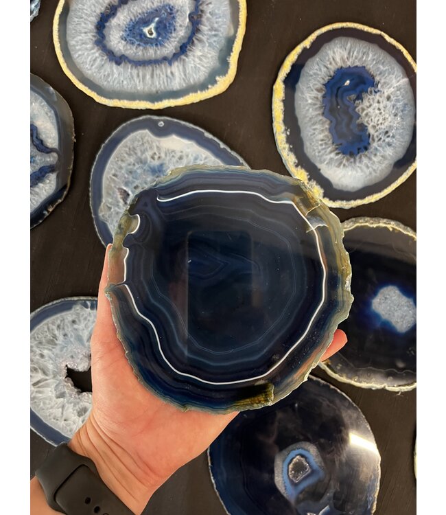 Agate Slice Size #8 Blue