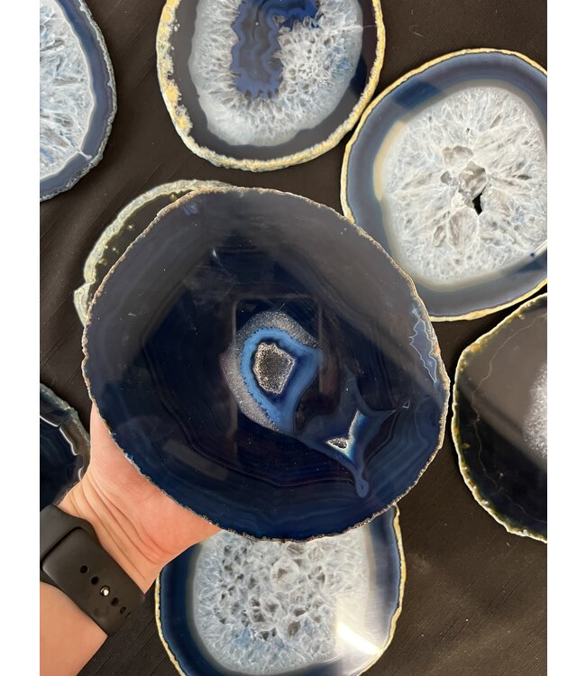 Agate Slice Size #8 Blue
