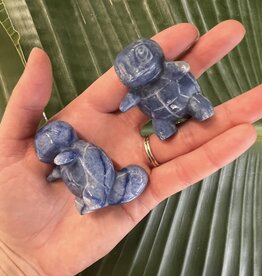 Blue Aventurine Squirtle Carving, Pokémon Carving