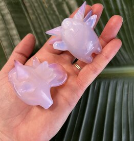 Pink Opalite Clefable Carving, Pokémon Carving