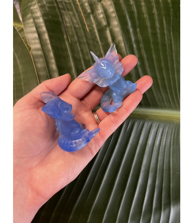 Blue Opalite Vaporeon Carving, Pokémon Carving