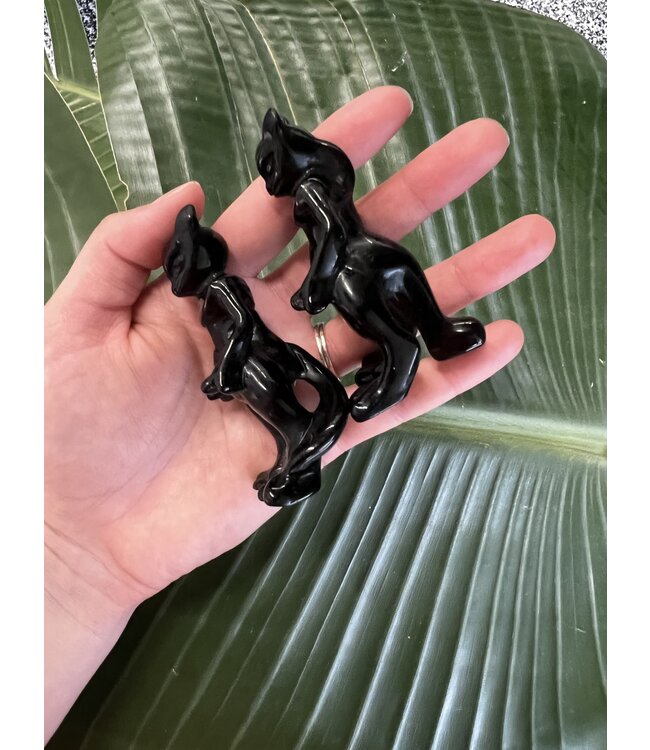 Black Obsidian Mewtwo Carving, Pokémon Carving