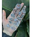 Natural Agate Geode Links, Brass Silver, 26-54mm x 14.5-30mm 1 Pack