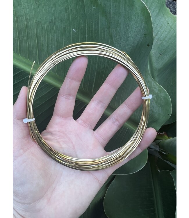 Brass, Square, Wrapping Wire 20Ga - 10MR Spool *disc.*