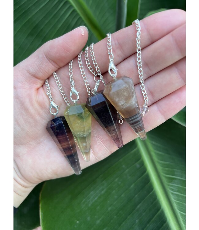 Rainbow Fluorite Pendulum