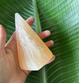 Orange Selenite Pyramid 5cm x 10cm *disc*