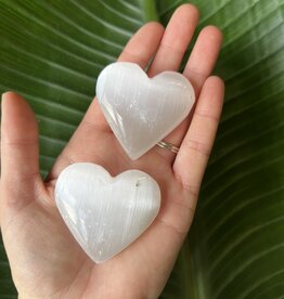 White Selenite Heart, 5cm