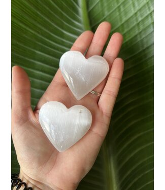White Selenite Heart, 5cm