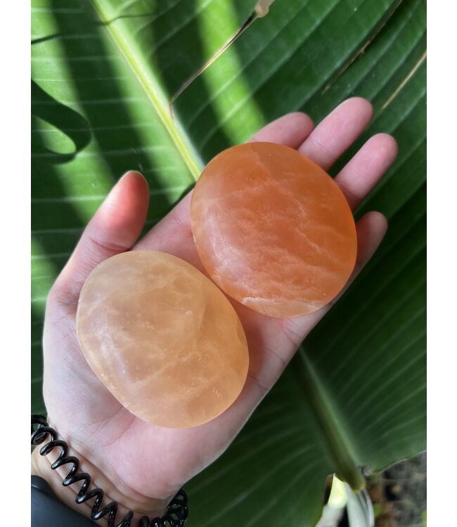 Orange Selenite Palm Stone, 6-7cm