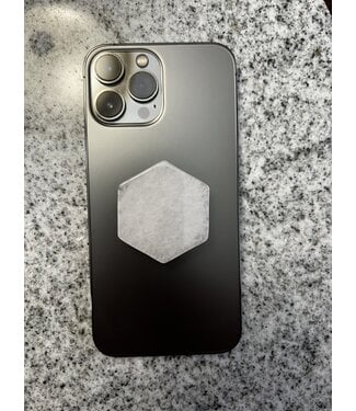 Clear Quartz Hexagon Phone Grip *disc.*