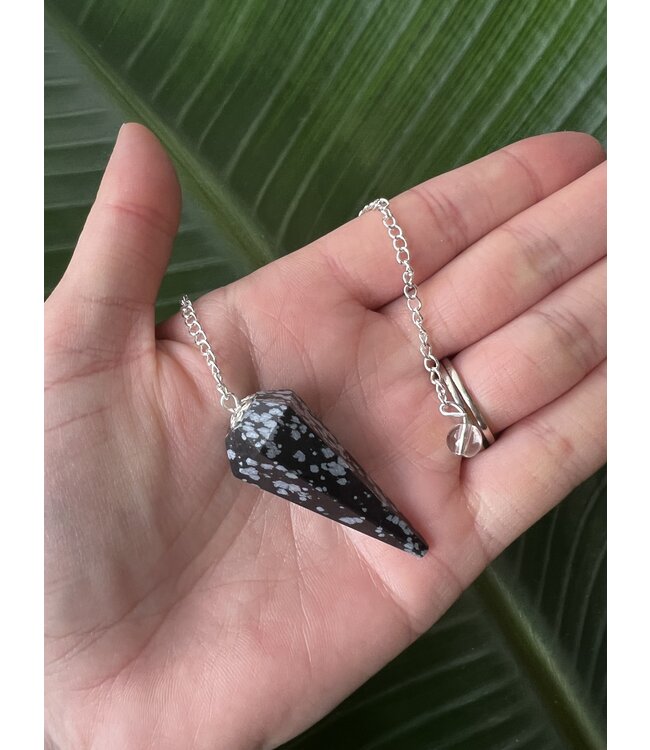 Snowflake Obsidian Pendulum