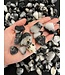 Grade B Tourmalinated Quartz Tumbled Stones; 3 sizes available, purchase bulk