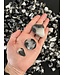 Grade B Tourmalinated Quartz Tumbled Stones; 3 sizes available, purchase bulk
