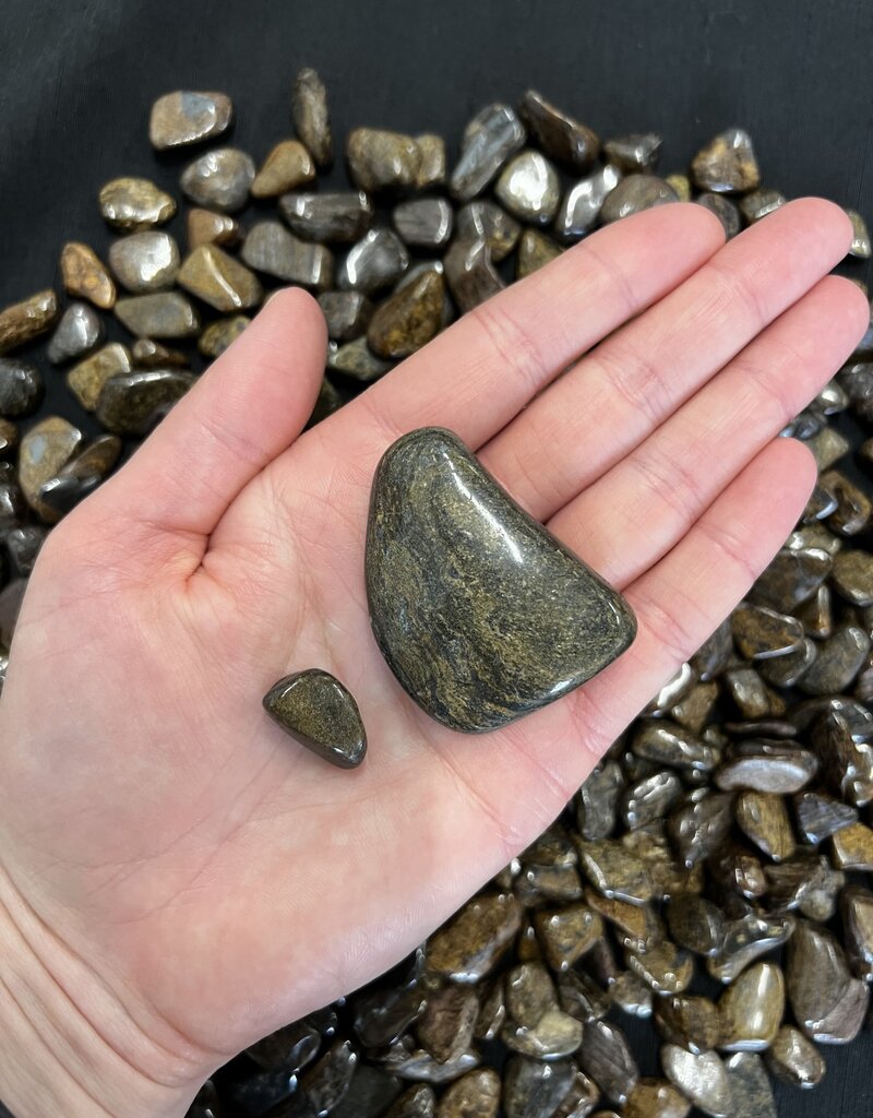 Bronzite Tumbled Stones, Grade A; 2 sizes available, purchase individual or bulk