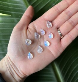 Rainbow Moonstone Cabochon; Teardrop Shape, Size Small *disc.*