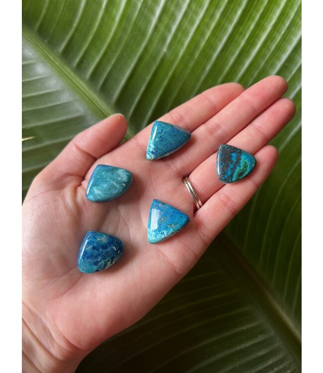 Shattuckite Cabochon; Triangle Shape, Size Medium *disc.*