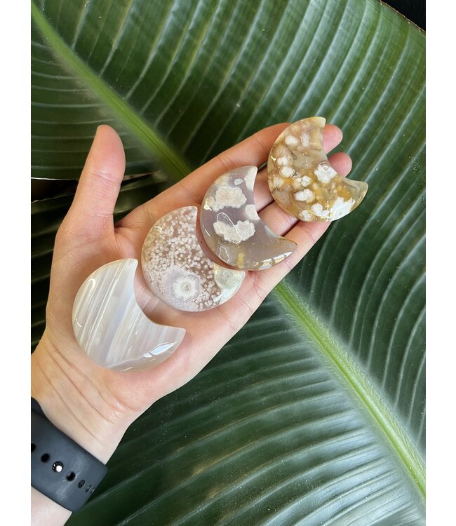 Flower Agate Moon, Size XX-Small [25-49gr]